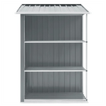 vidaXL vidaXL Garden Shed with Rack Grey 205x130x183 cm Iron - Garden Shed