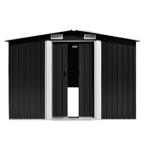 vidaXL Garden Shed Anthracite 257x990x181 cm Galvanised steel - Garden Shed from vidaXL