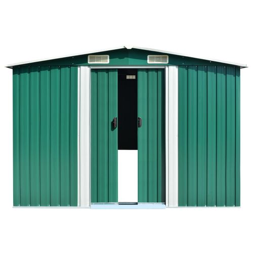 vidaXL Garden Shed Green 257x779x181 cm Galvanised steel - Garden Shed from vidaXL