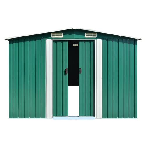 vidaXL Garden Shed Green 257x990x181 cm Galvanised steel - Garden Shed from vidaXL