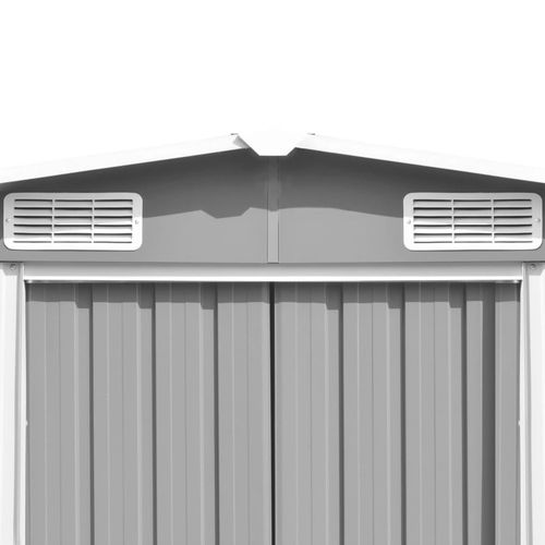 vidaXL Garden Shed Grey 257x990x181 cm Galvanised steel - Garden Shed from vidaXL