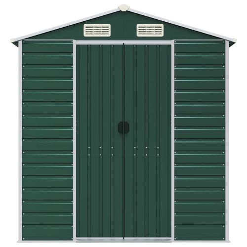 vidaXL Garden Shed Green 191x130x198 cm Galvanised Steel - Garden Shed from vidaXL