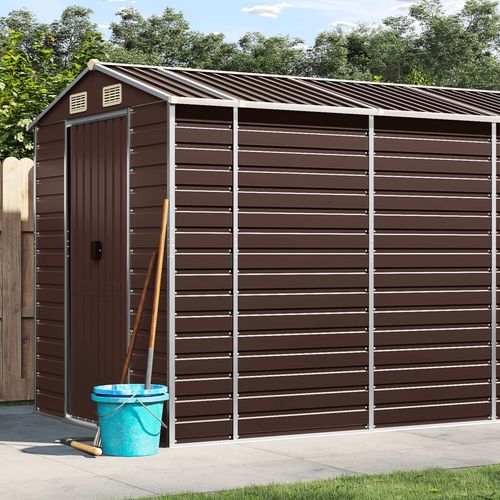 vidaXL Garden Shed Green 191x130x198 cm Galvanised Steel - Garden Shed from vidaXL