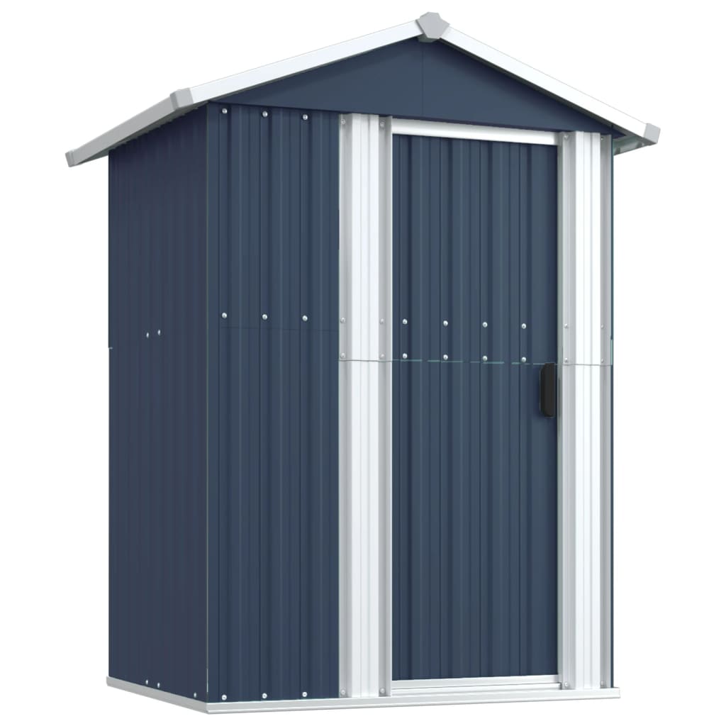 vidaXL Garden Shed Green 126x97.5x177 cm Galvanised Steel - Garden Shed from vidaXL