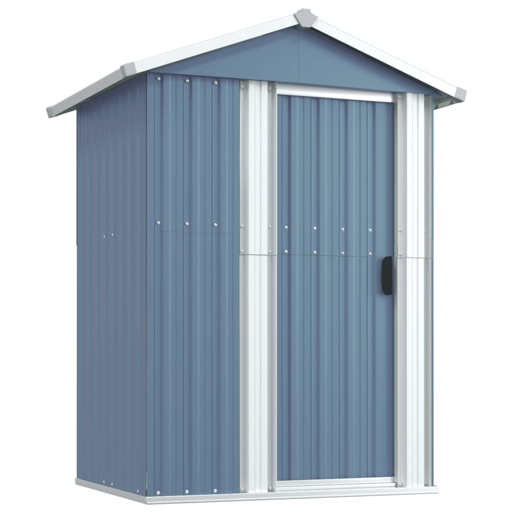 vidaXL Garden Shed Green 126x97.5x177 cm Galvanised Steel - Garden Shed from vidaXL