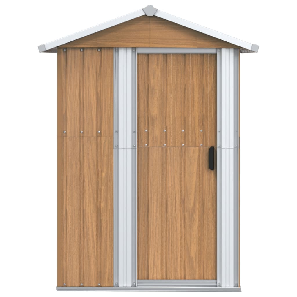 vidaXL Garden Shed Green 126x97.5x177 cm Galvanised Steel - Garden Shed from vidaXL