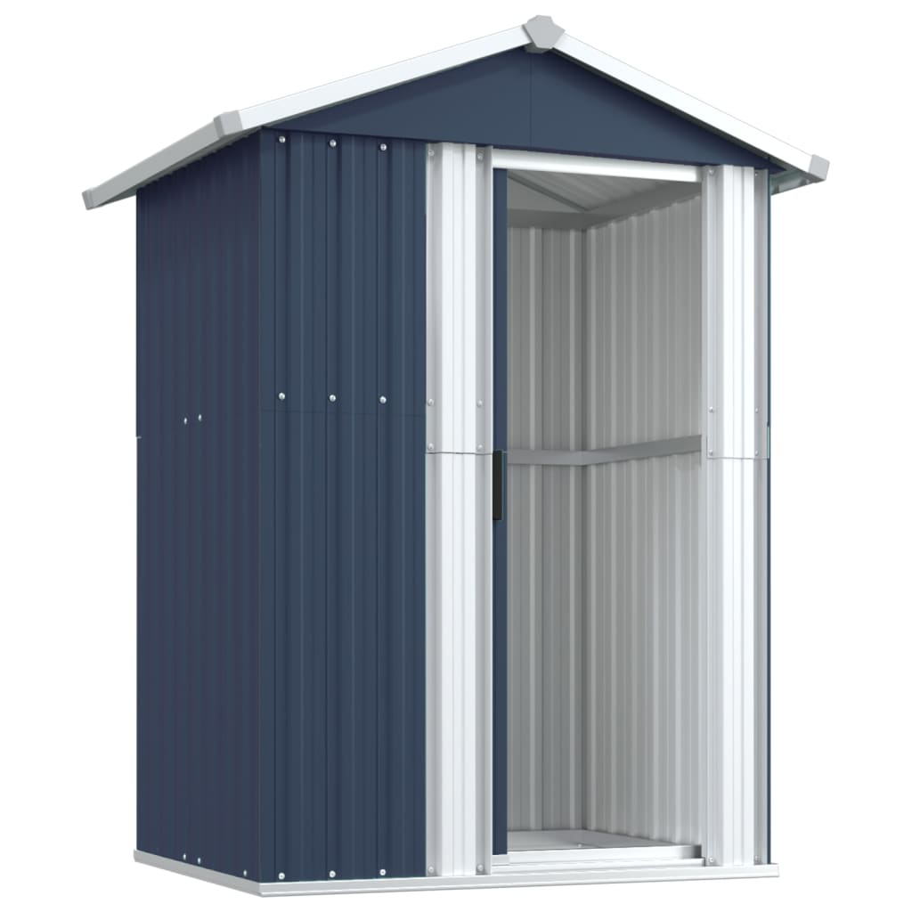 vidaXL Garden Shed Green 126x97.5x177 cm Galvanised Steel - Garden Shed from vidaXL