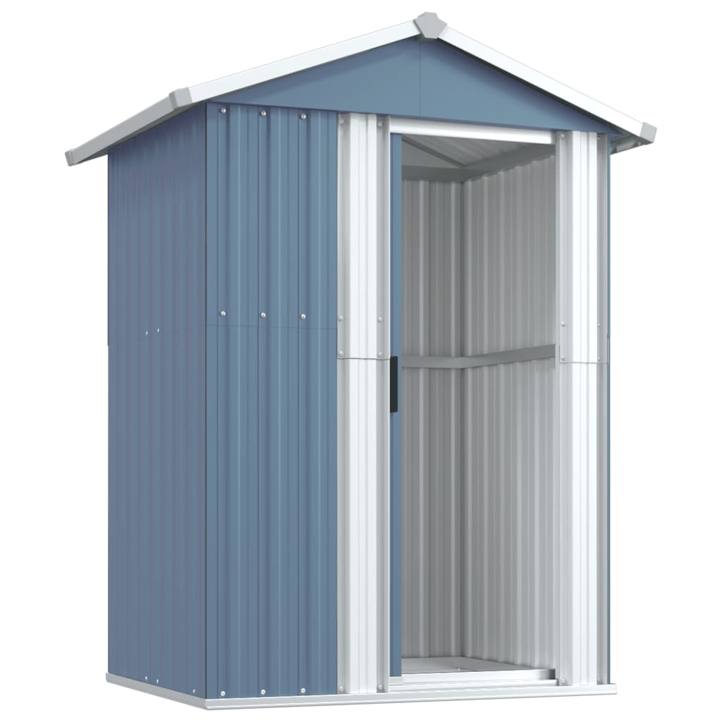 vidaXL Garden Shed Green 126x97.5x177 cm Galvanised Steel - Garden Shed from vidaXL