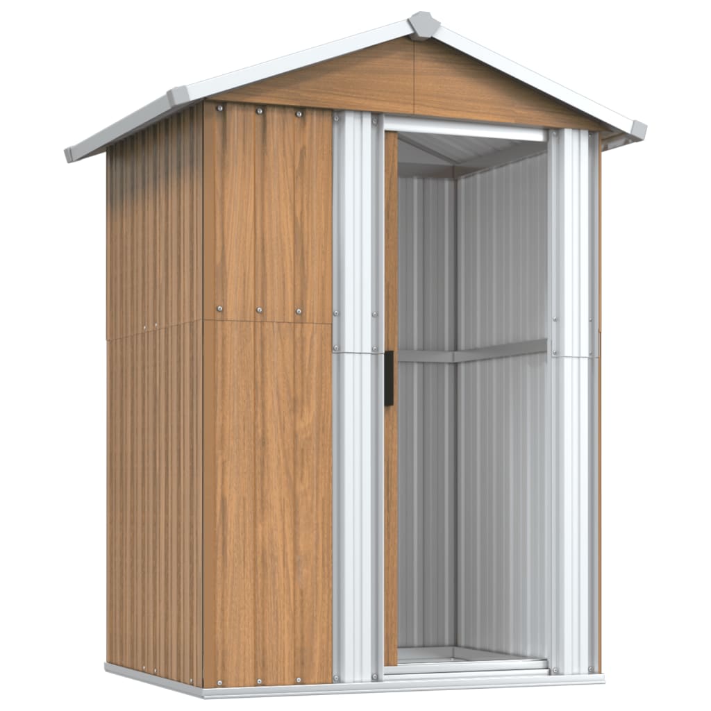 vidaXL Garden Shed Green 126x97.5x177 cm Galvanised Steel - Garden Shed from vidaXL
