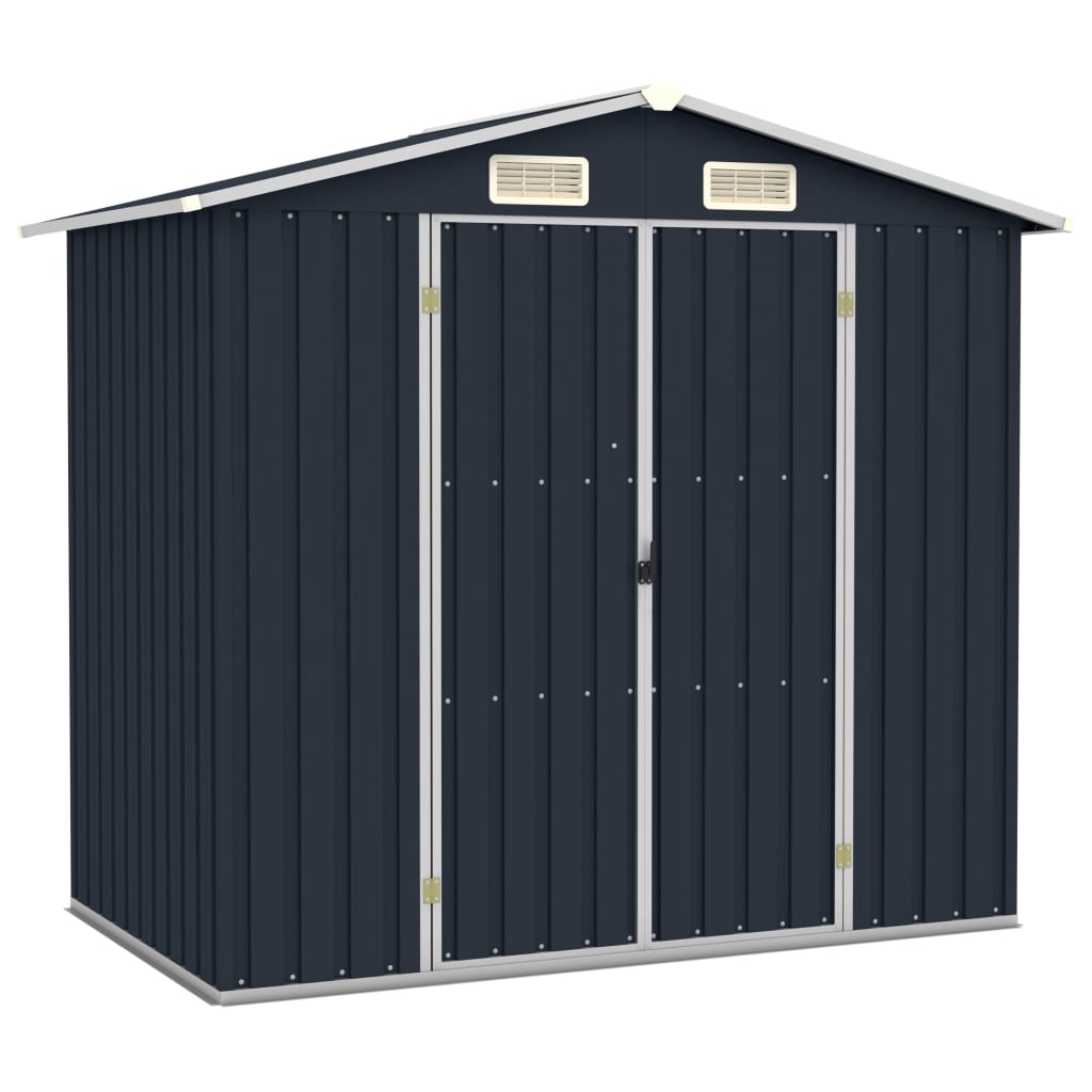 vidaXL Garden Shed Green 205x129x183 cm Galvanised Steel - Garden Shed from vidaXL