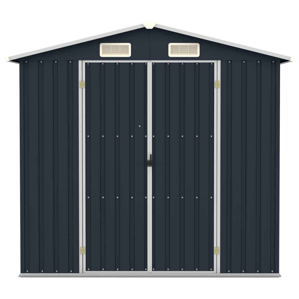 vidaXL Garden Shed Green 205x129x183 cm Galvanised Steel - Garden Shed from vidaXL