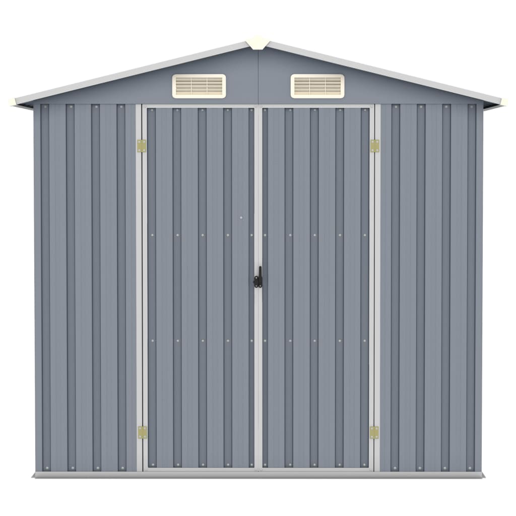 vidaXL Garden Shed Green 205x129x183 cm Galvanised Steel - Garden Shed from vidaXL