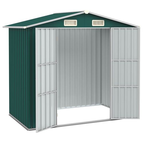 vidaXL Garden Shed Green 205x129x183 cm Galvanised Steel - Garden Shed from vidaXL