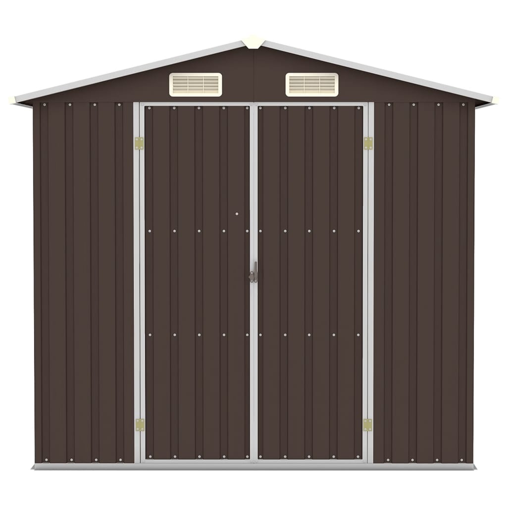 vidaXL Garden Shed Green 205x129x183 cm Galvanised Steel - Garden Shed from vidaXL