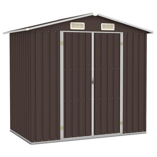 vidaXL Garden Shed Green 205x129x183 cm Galvanised Steel - Garden Shed from vidaXL