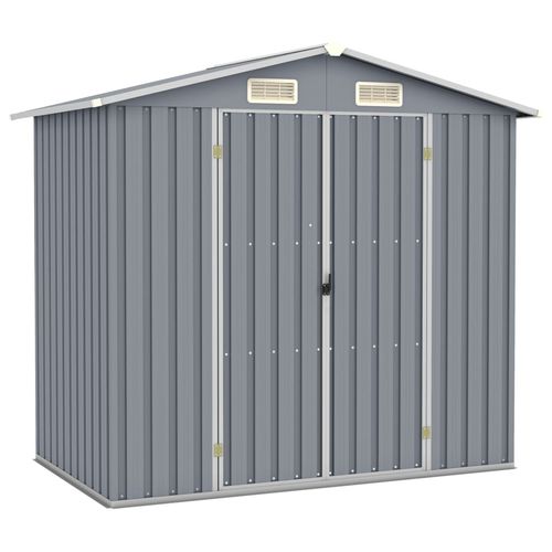 vidaXL Garden Shed Green 205x129x183 cm Galvanised Steel - Garden Shed from vidaXL