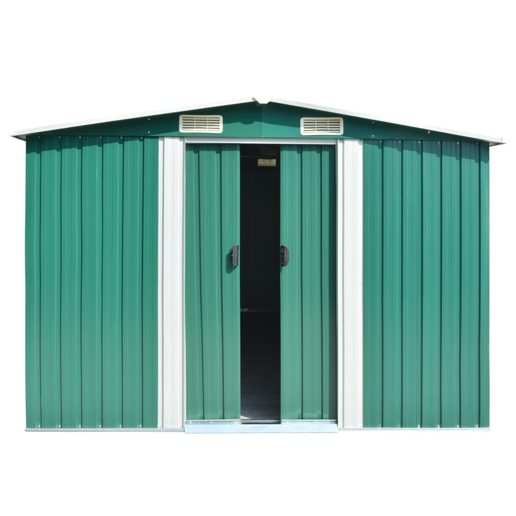 vidaXL Garden Shed 257x298x178 cm Metal Green - Garden Shed from vidaXL