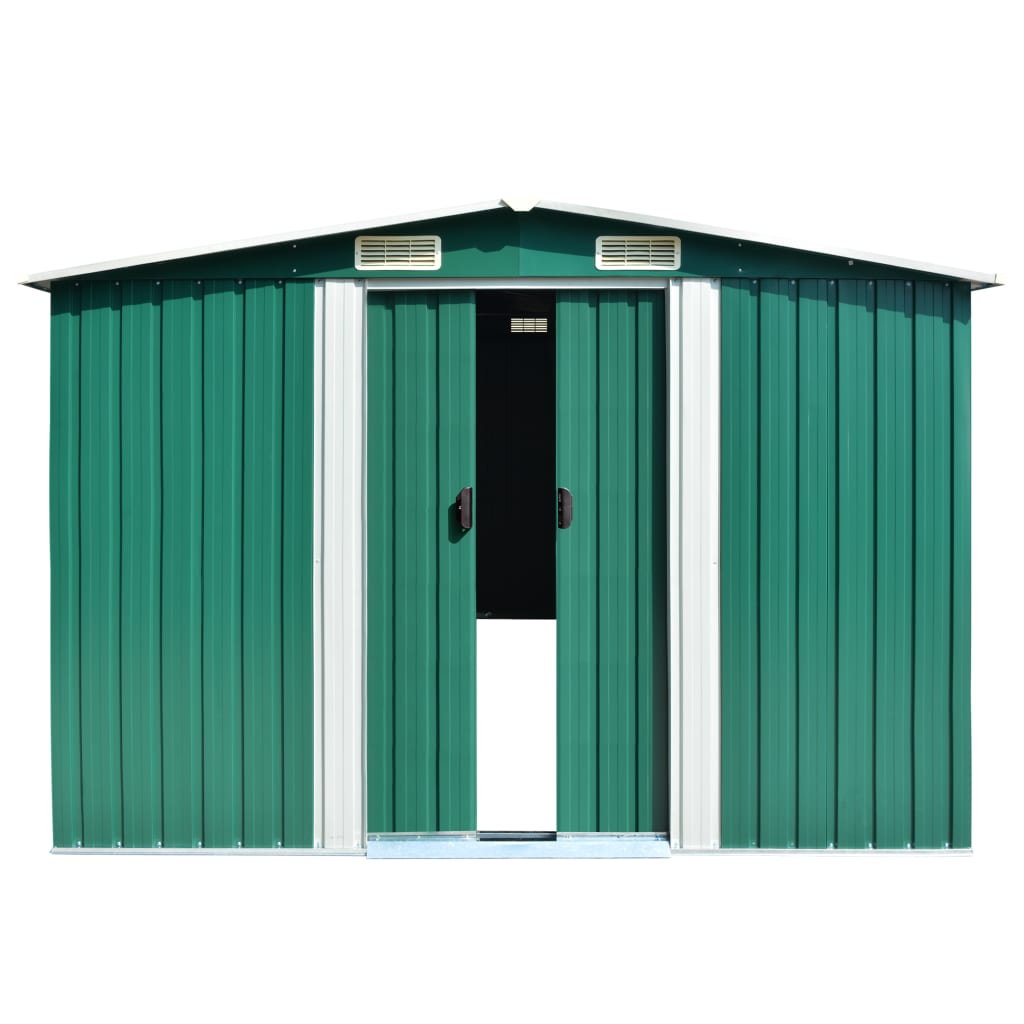 vidaXL Garden Shed 257x298x178 cm Metal Green - Garden Shed from vidaXL