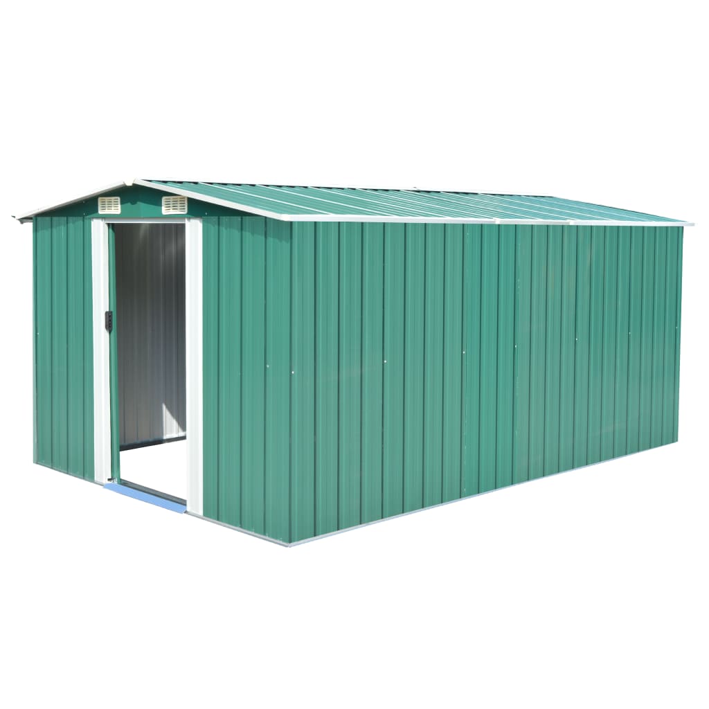 vidaXL Garden Shed 257x298x178 cm Metal Green - Garden Shed from vidaXL