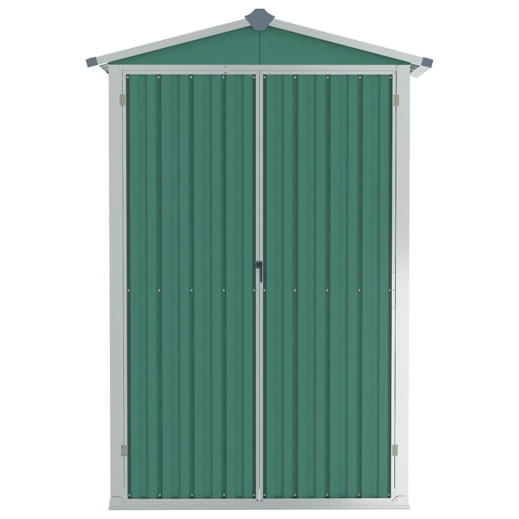 vidaXL Garden Shed Green 116x45x175 cm Galvanised Steel - Garden Shed from vidaXL