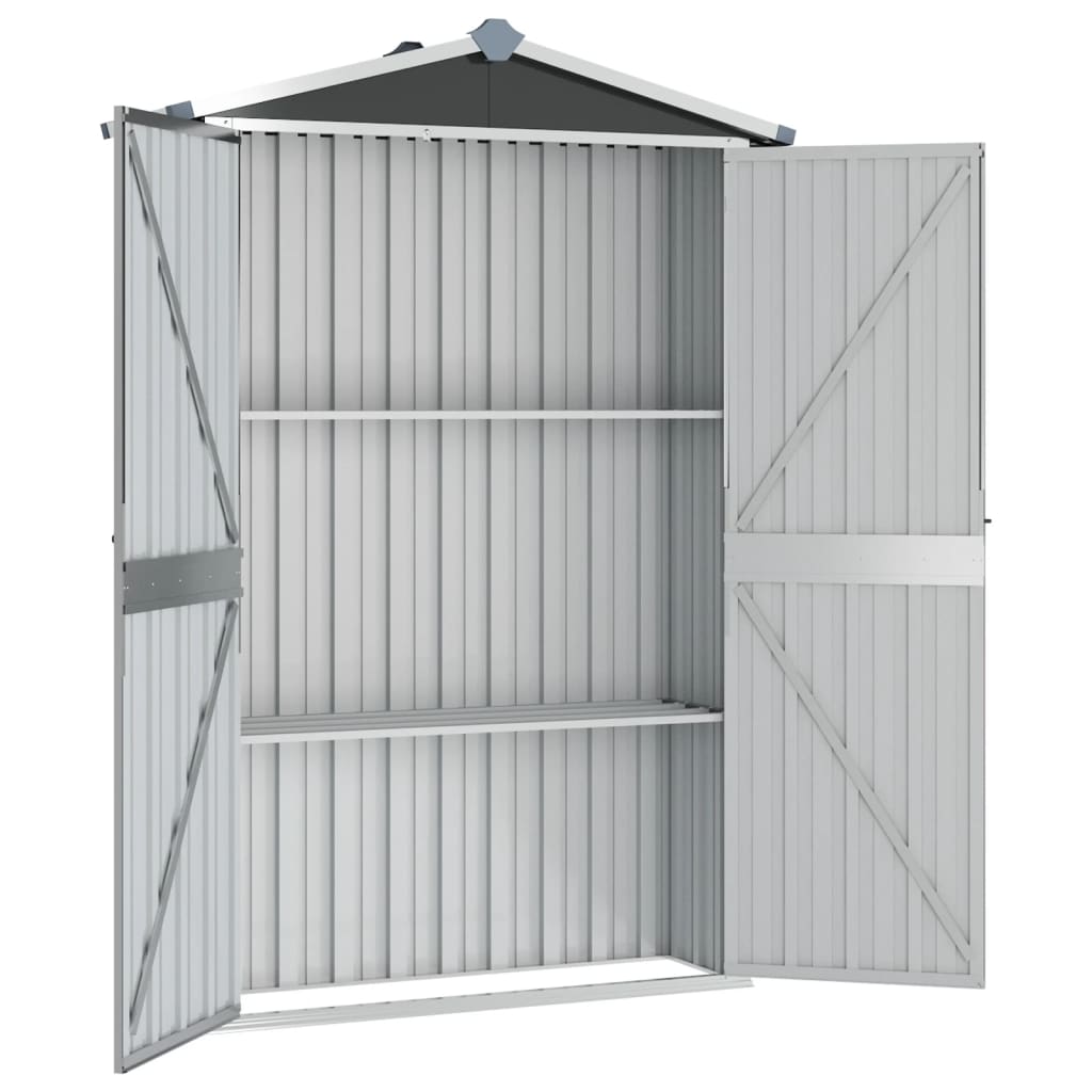 vidaXL Garden Shed Green 116x45x175 cm Galvanised Steel - Garden Shed from vidaXL