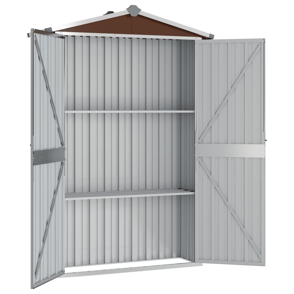 vidaXL Garden Shed Green 116x45x175 cm Galvanised Steel - Garden Shed from vidaXL
