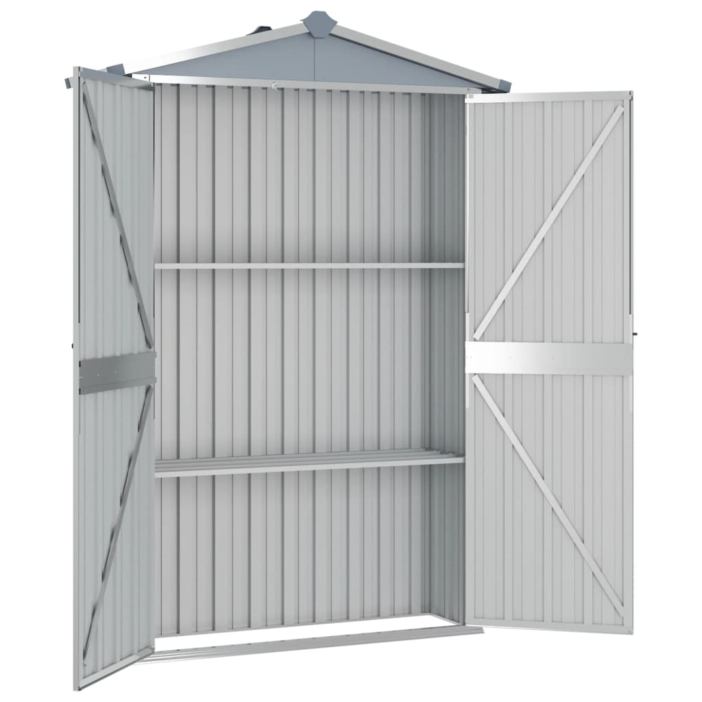 vidaXL Garden Shed Green 116x45x175 cm Galvanised Steel - Garden Shed from vidaXL