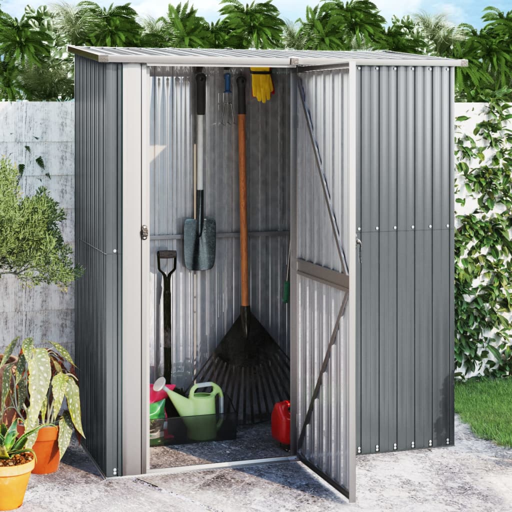 vidaXL Garden Shed Green 180.5x97x209.5 cm Galvanised Steel - Garden Shed from vidaXL