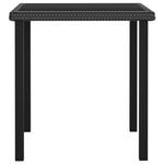 Garden Dining Table Black vidaXL 70x70x73 cm Poly Rattan - Garden Table from vidaXL