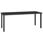 Garden Dining Table Black vidaXL 70x70x73 cm Poly Rattan - Garden Table from vidaXL