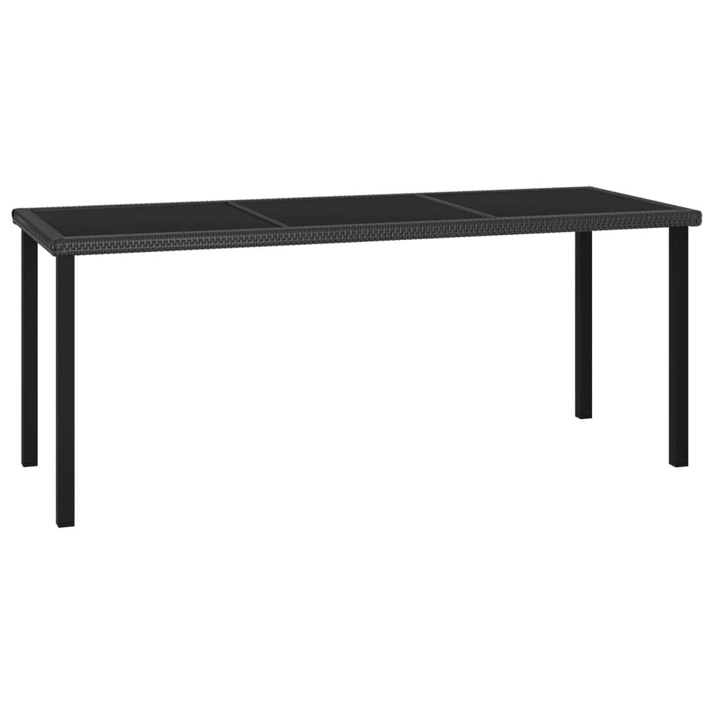 Garden Dining Table Black vidaXL 70x70x73 cm Poly Rattan - Garden Table from vidaXL