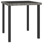 Garden Dining Table Black vidaXL 70x70x73 cm Poly Rattan - Garden Table from vidaXL