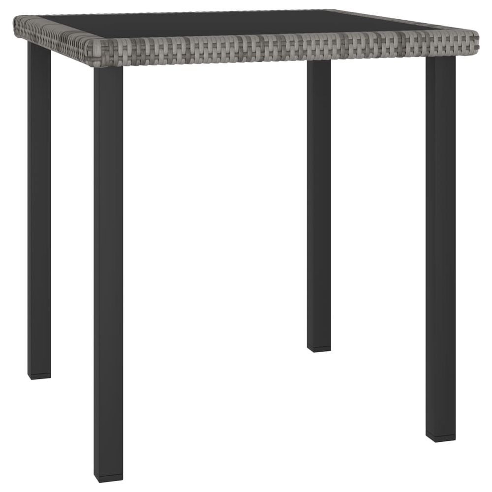 Garden Dining Table Black vidaXL 70x70x73 cm Poly Rattan - Garden Table from vidaXL