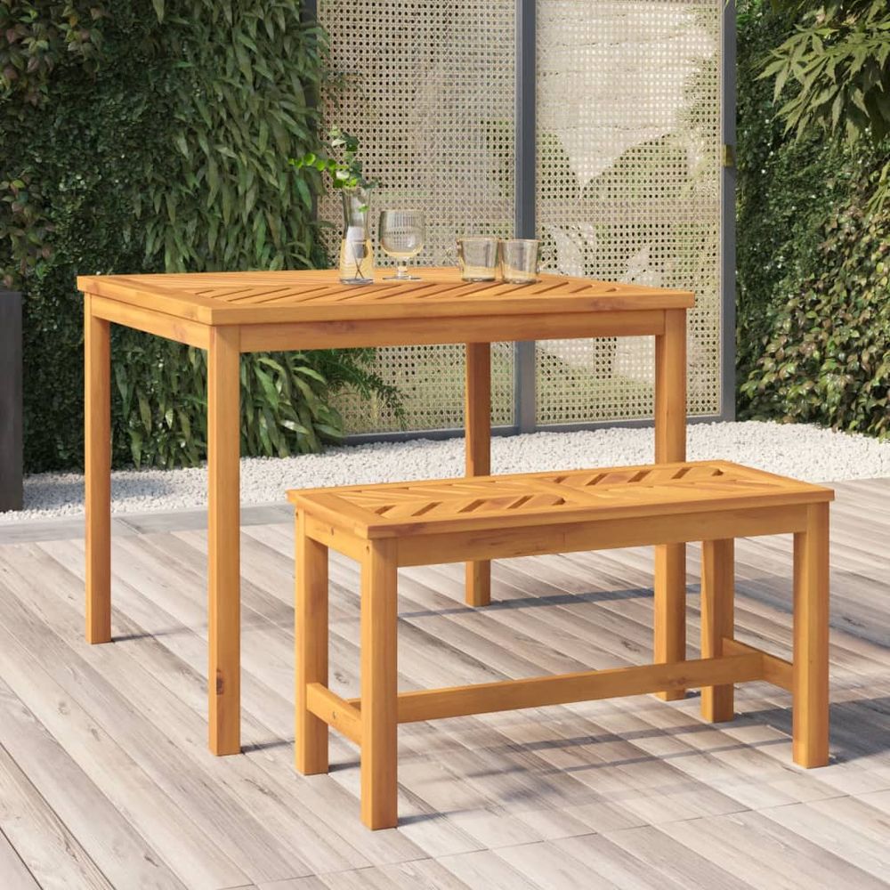 Garden Dining Table vidaXL 90x90x74 cm Solid Wood Acacia - Garden Table from vidaXL