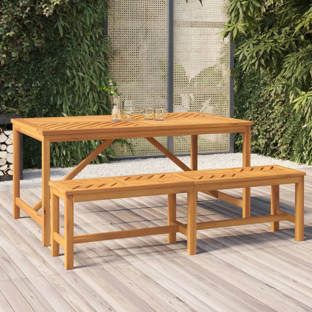 Garden Dining Table vidaXL 90x90x74 cm Solid Wood Acacia - Garden Table from vidaXL