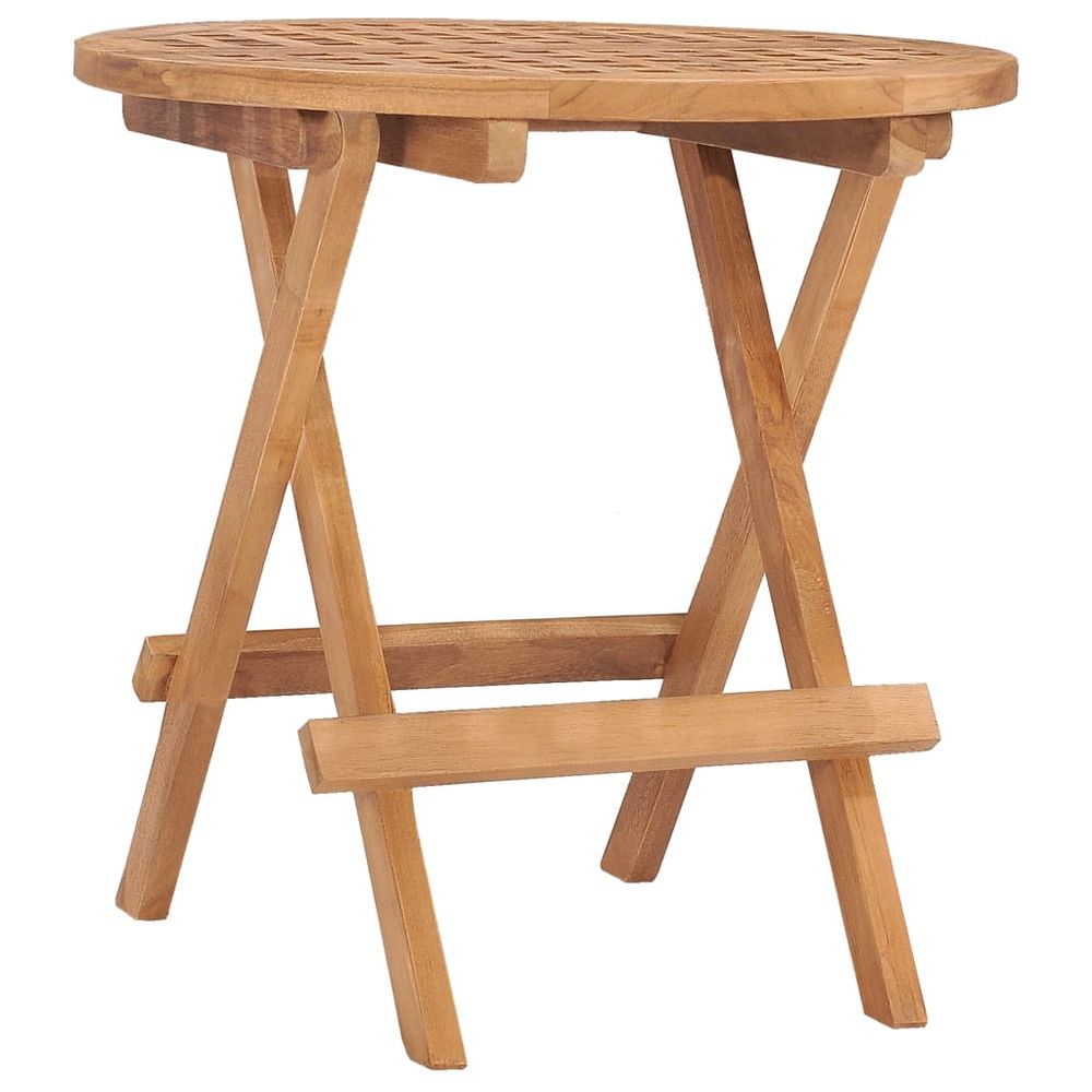Folding Garden Table vidaXL 50x50x50 cm Solid Teak Wood - Garden Table from vidaXL
