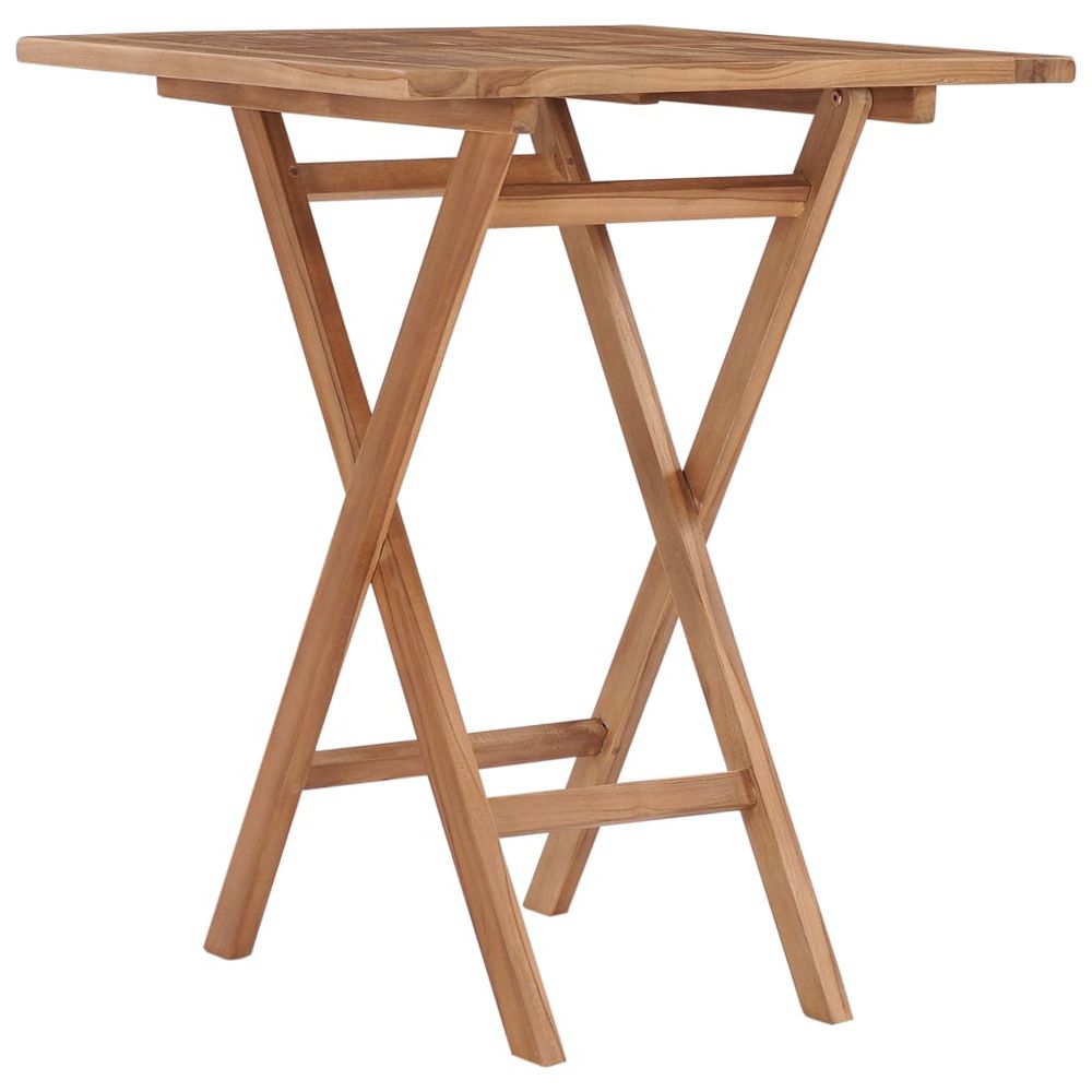 Folding Garden Table vidaXL 60x60x75 cm Solid Teak Wood - Garden Table from vidaXL