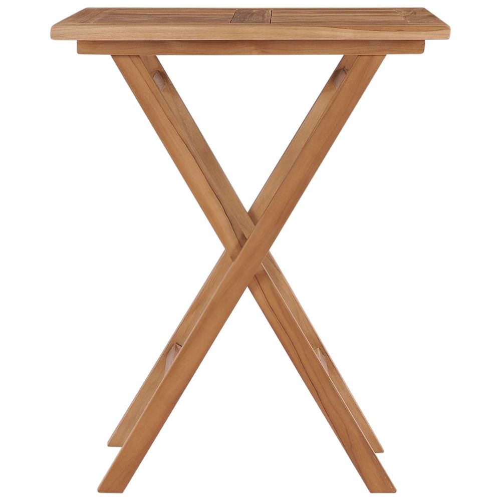 Folding Garden Table vidaXL 60x60x75 cm Solid Teak Wood - Garden Table from vidaXL