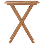 Folding Garden Table vidaXL 60x60x75 cm Solid Teak Wood by vidaXL
