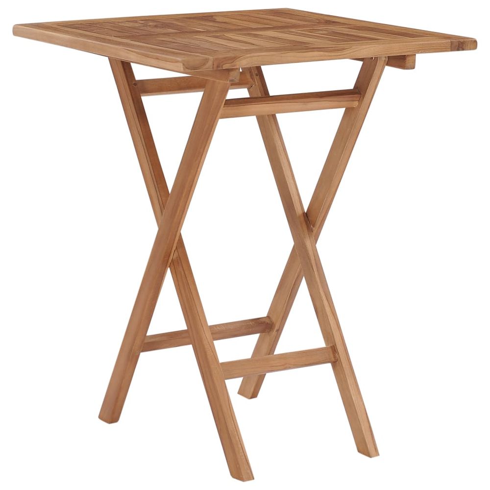 Folding Garden Table vidaXL 60x60x75 cm Solid Teak Wood - Garden Table from vidaXL