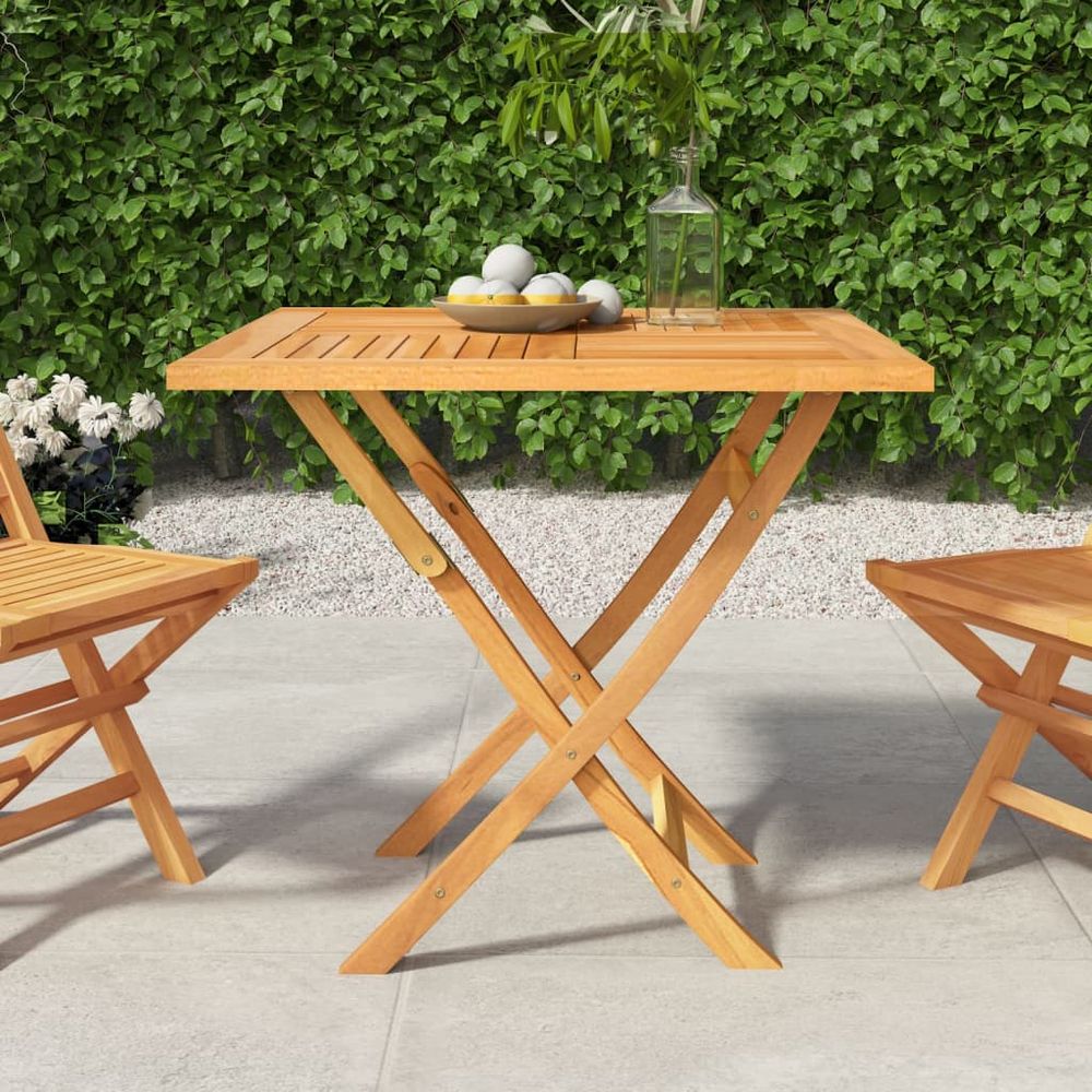 Folding Garden Table vidaXL 85x85x76 cm Solid Teak Wood - Garden Table from vidaXL