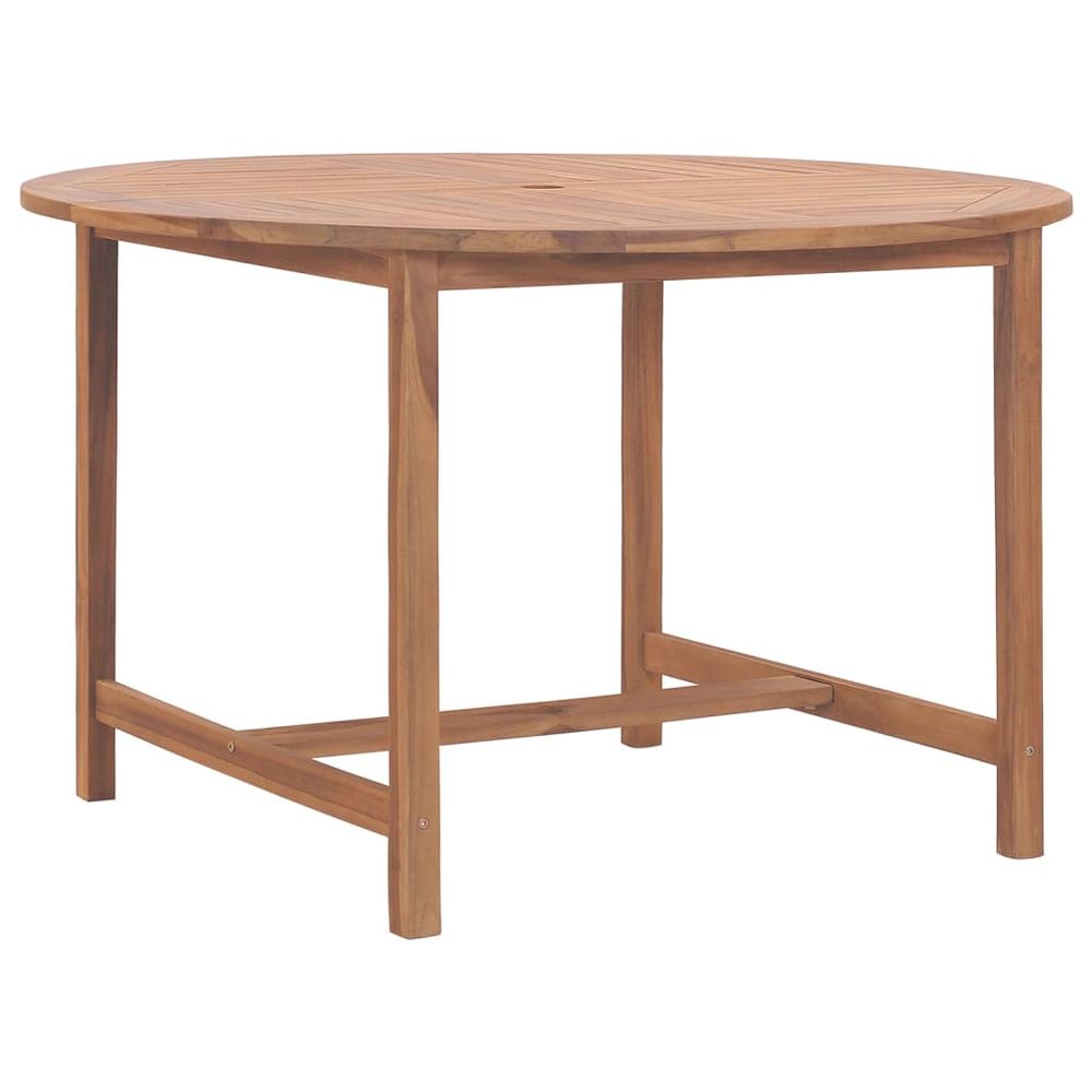 Garden Dining Table Ø110x75 cm vidaXL Solid Wood Teak - Garden Table from vidaXL