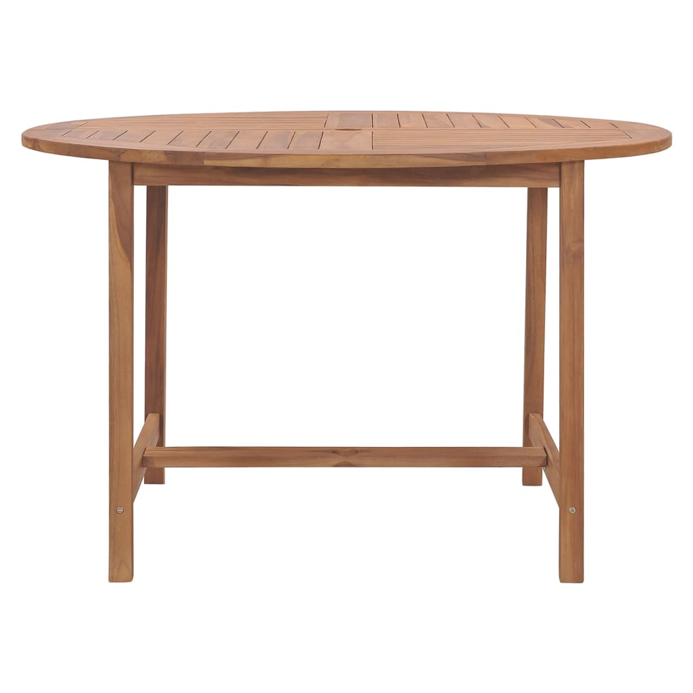 Garden Dining Table Ø110x75 cm vidaXL Solid Wood Teak - Garden Table from vidaXL