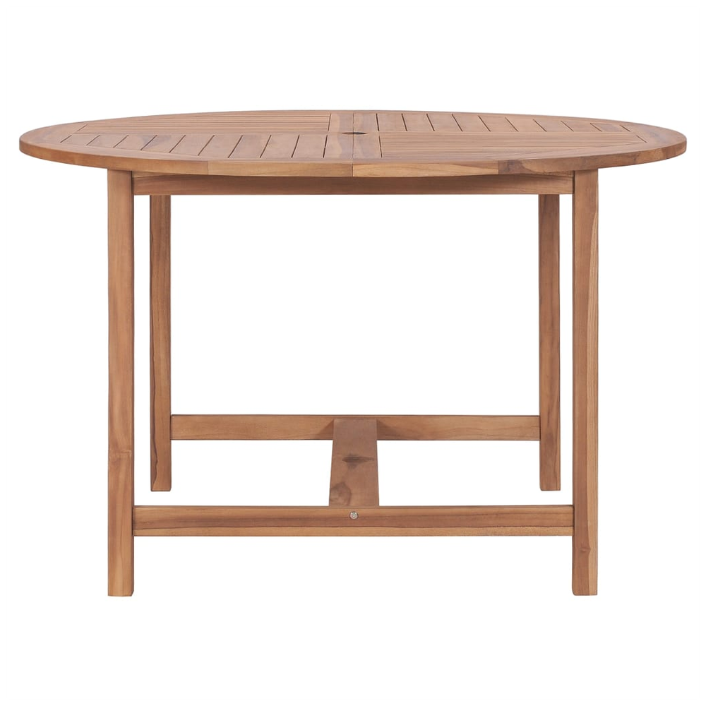 Garden Dining Table Ø110x75 cm vidaXL Solid Wood Teak - Garden Table from vidaXL