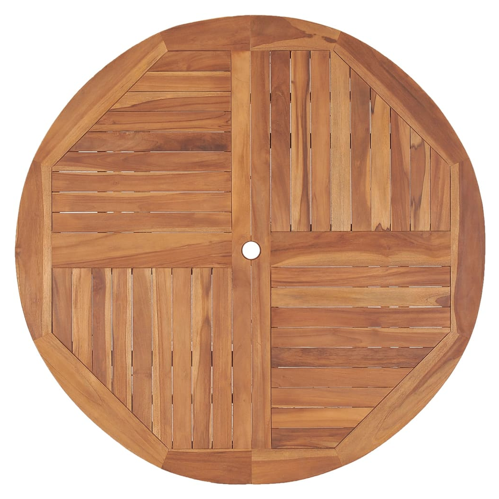 Garden Dining Table Ø110x75 cm vidaXL Solid Wood Teak - Garden Table from vidaXL