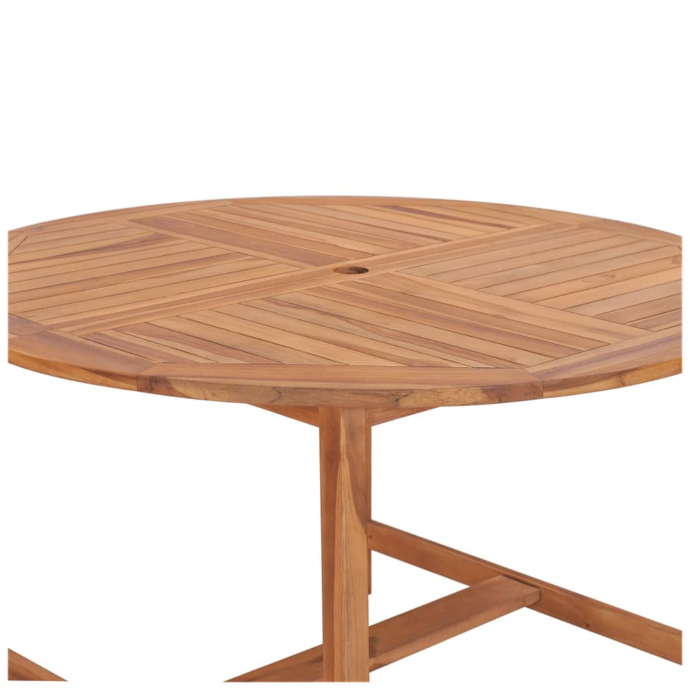 Garden Dining Table Ø110x75 cm vidaXL Solid Wood Teak - Garden Table from vidaXL