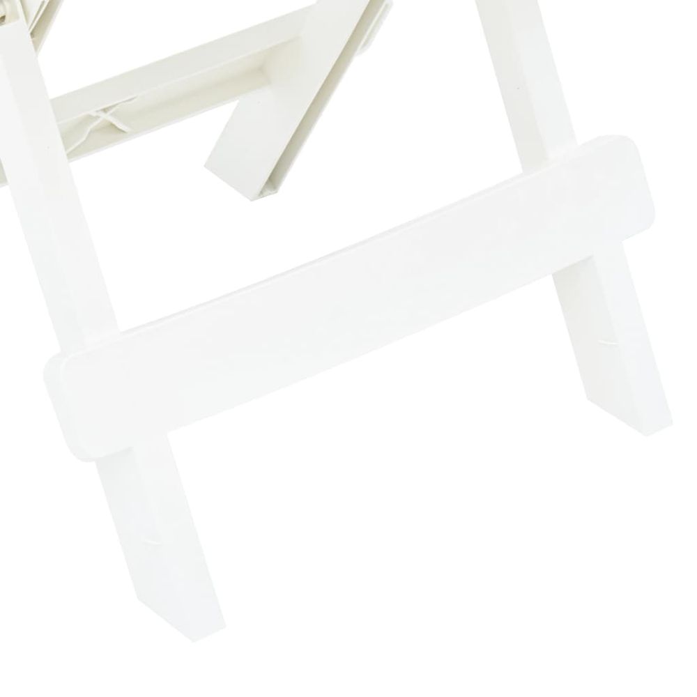 Folding Garden Table vidaXL White 45x43x50 cm Plastic - Garden Table from vidaXL