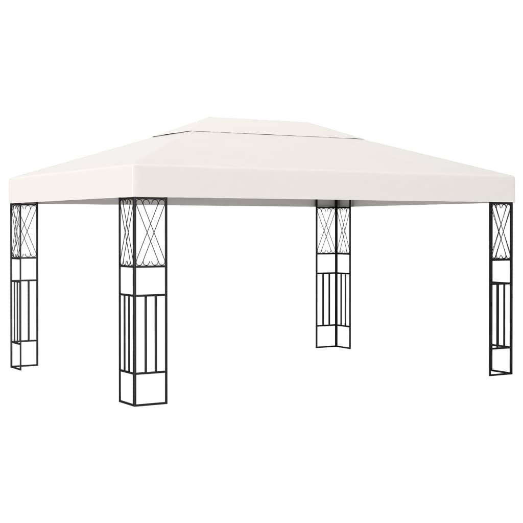 vidaXL Gazebo 3x3 m Cream Fabric - Gazebos from vidaXL
