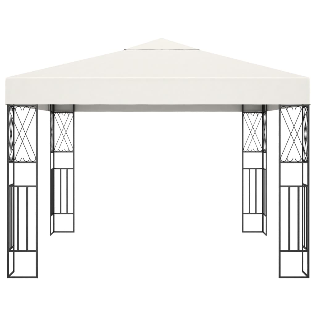 vidaXL Gazebo 3x3 m Cream Fabric - Gazebos from vidaXL