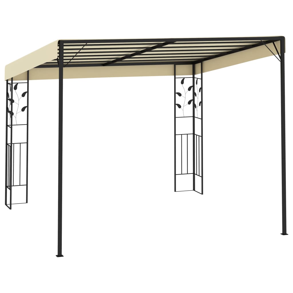 vidaXL Wall-mounted Gazebo 3x3x2.5 m Cream - Gazebos from vidaXL